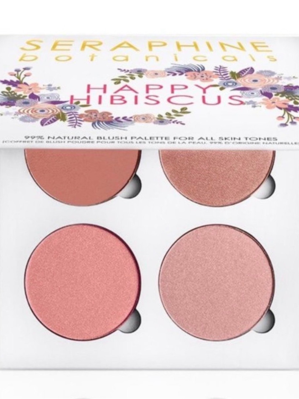 Seraphine Happy Hibiscus Blush & Highlight Palette - Peachy Pink Rose
